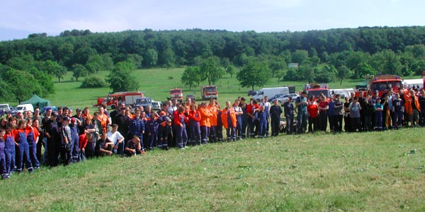 Zeltlager der KJF - Gruppenfoto zum Abschluss