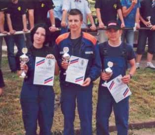 Siegerehrung Alterklasse 16-18 Jahre Bild Löschangriff
